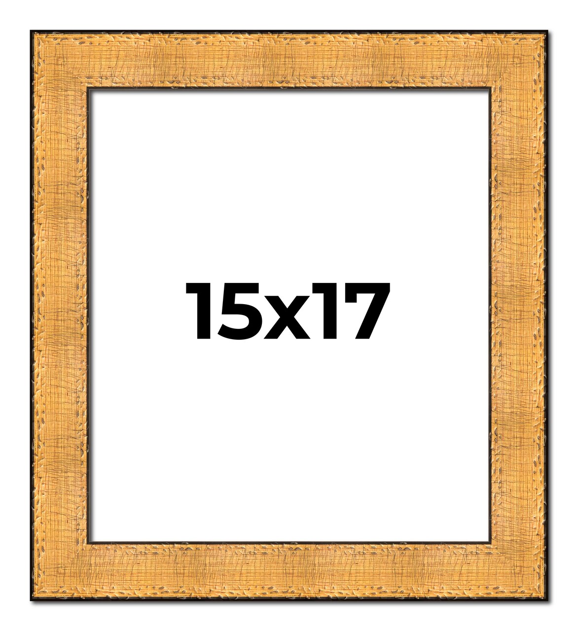 15x17 Embellished Gold Picture Frame - UV Acrylic, Foam Board Backing, Hanging Hardware